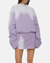 Mini robe manches longues Palmer en molleton - Lilac