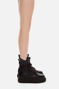 Bottes 60 à plateforme en cuir - White