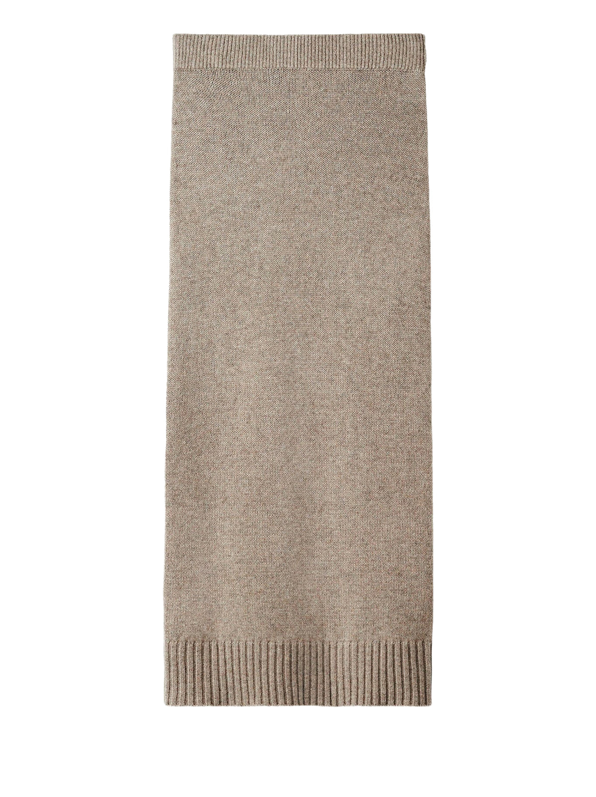 Jupe longue en laine et cachemire mélangé - Beige