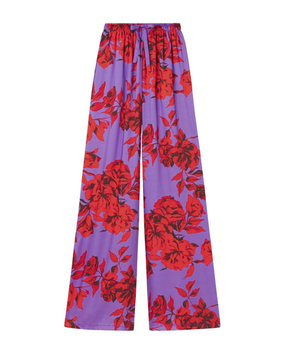 Pantalon hibiscus imprimé - Purple Red