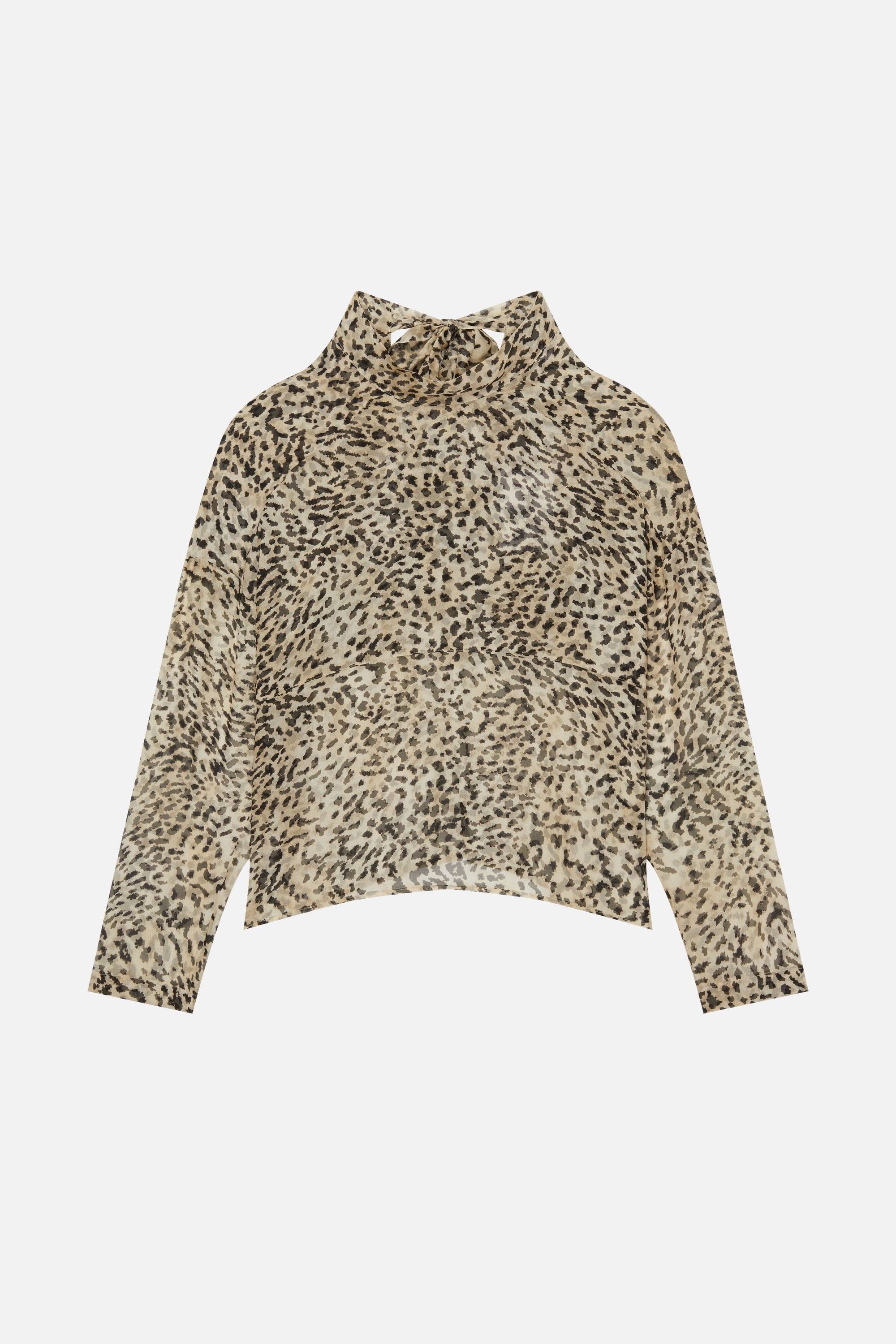 Blouse Cream Chloe en soie - Animal
