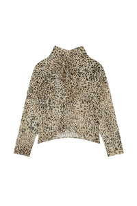 Blouse Cream Chloe en soie - Animal