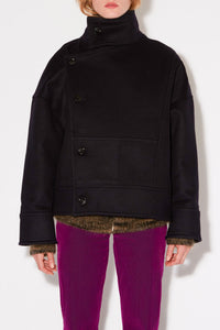 Manteau court Craig Luxe en laine - Noir