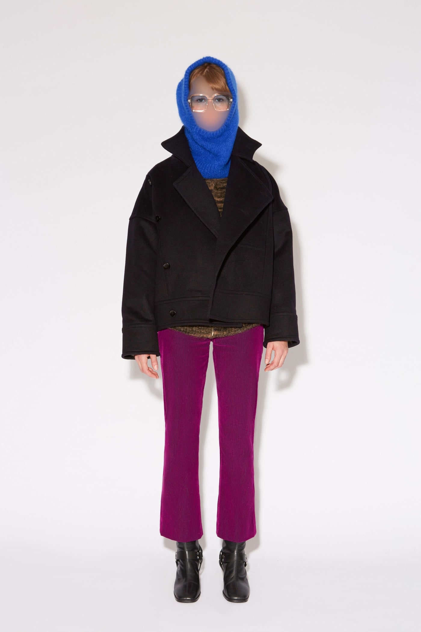 Manteau court Craig Luxe en laine - Noir