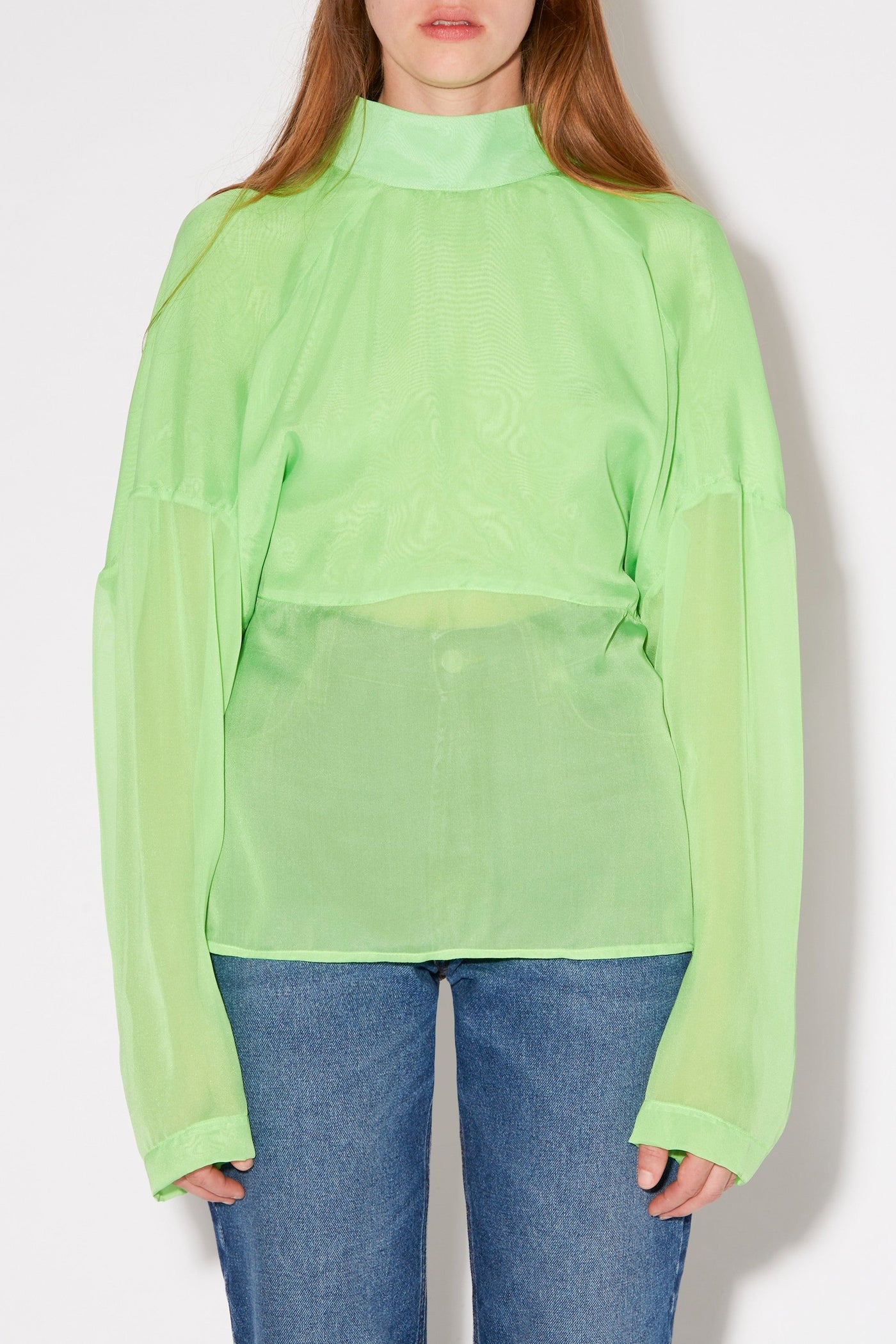 Blouse Cream Chloe en soie - Animal