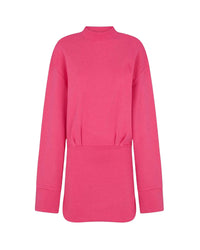 Mini robe Palmer en molleton gaufré - Strawberry