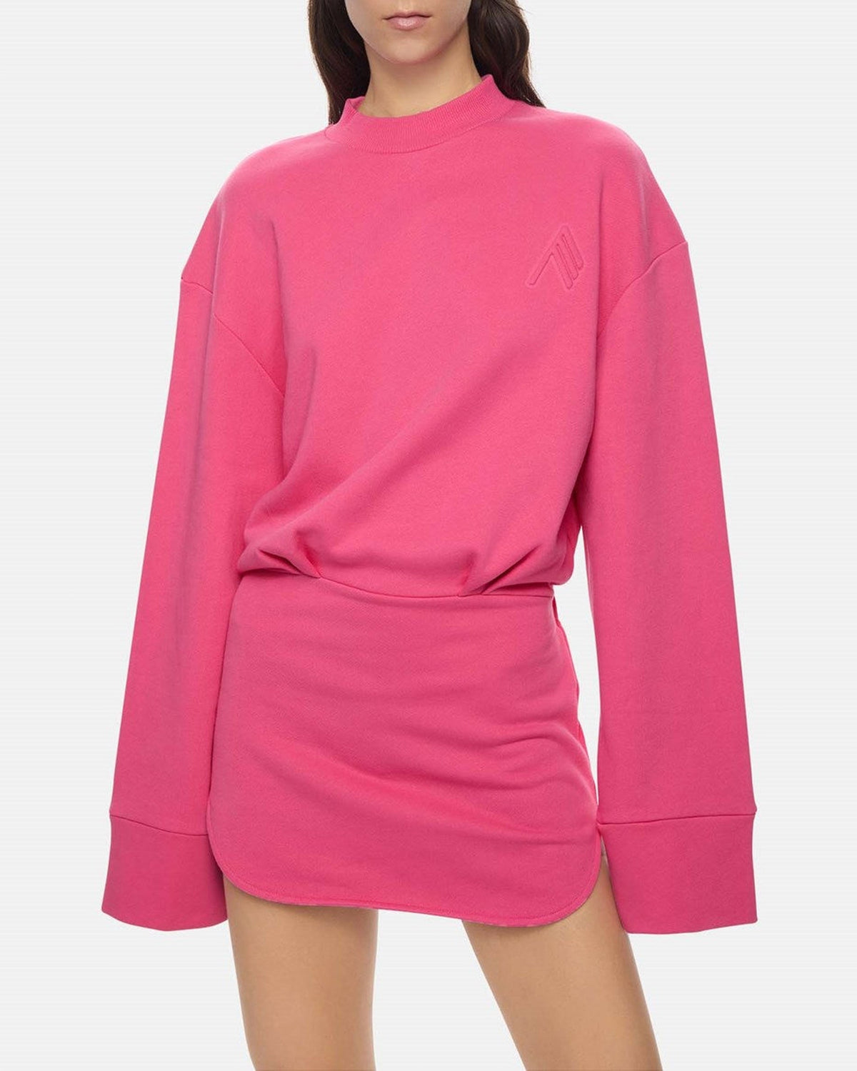 Mini robe Palmer en molleton gaufré - Strawberry