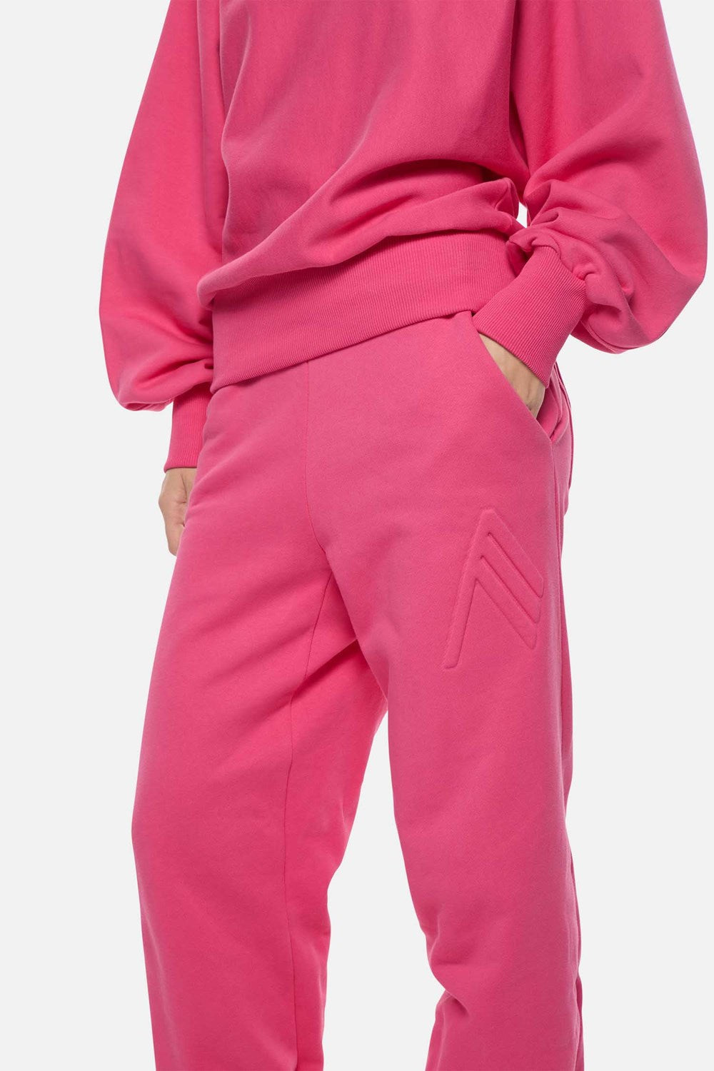 Pantalon long Penny en molleton gaufré - Strawberry