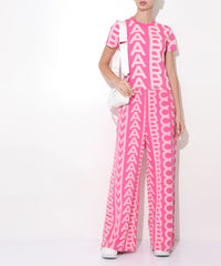 16 / DJV /45€ /30qty-11 /ST 37% /16 TROCA 49,5€   T-shirt Monogram à col rond - Light Pink & Pink