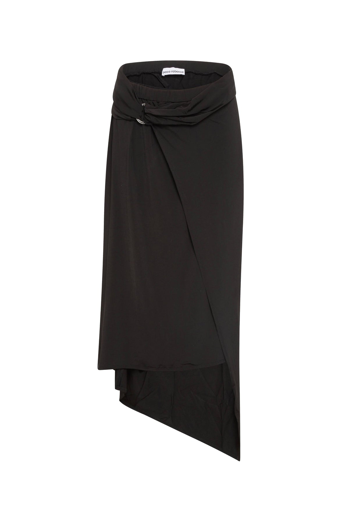 Jupe longue asymétrique à anneaux - Black