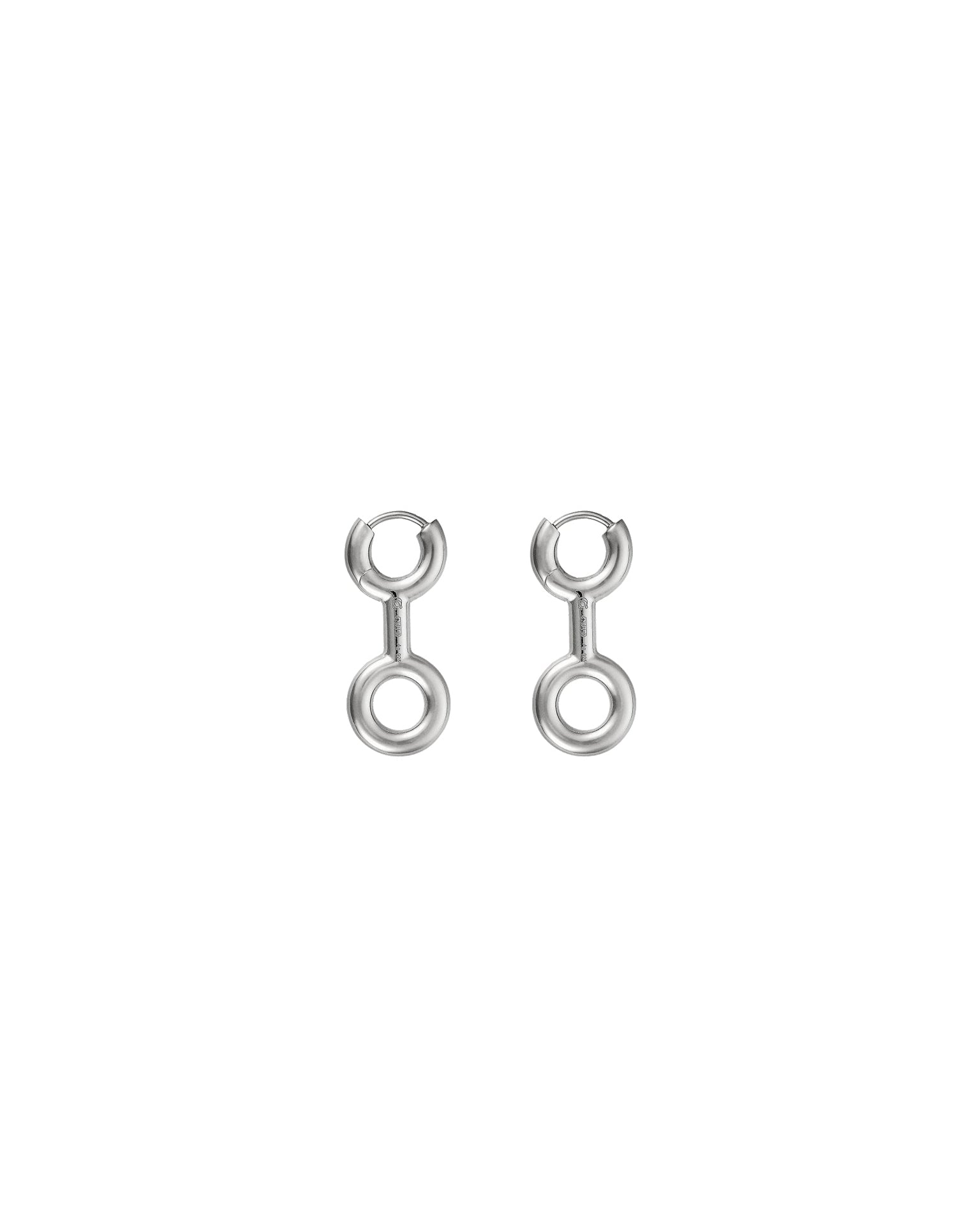 Boucles d'oreilles Binary Chain en argent - Argent