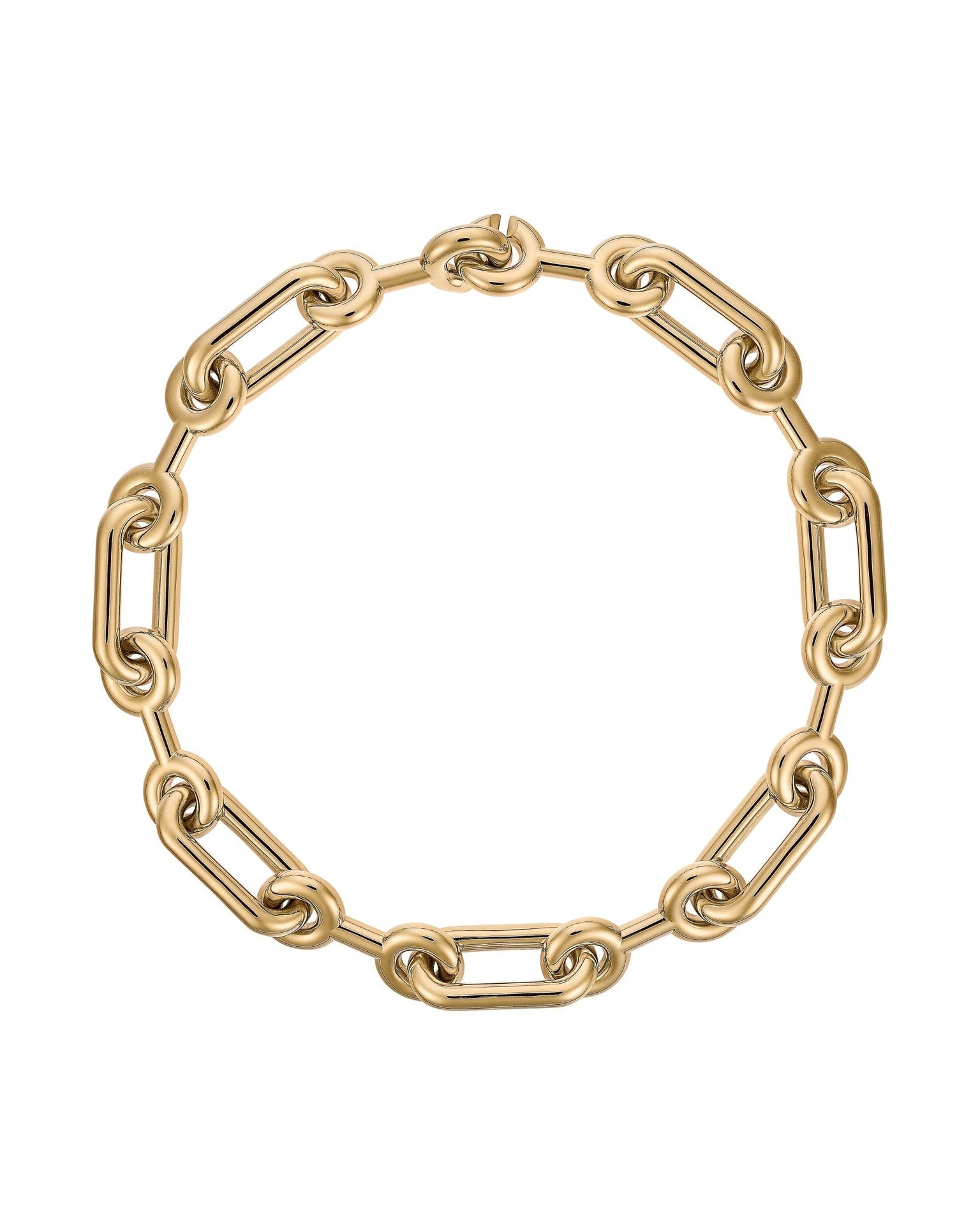 Collier maxi Binary chain en vermeil - Or & argent