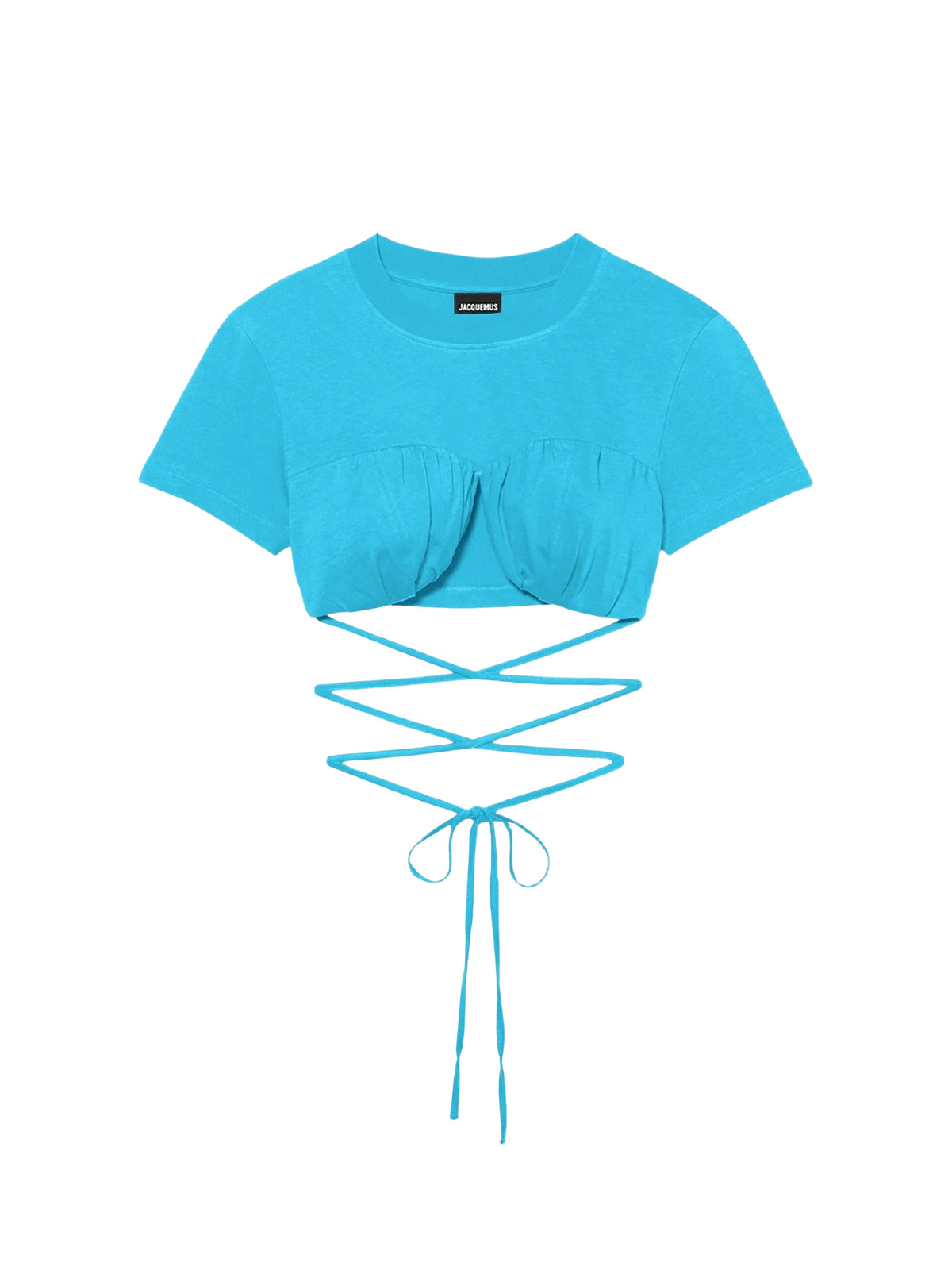 T-shirt court Baci à lacets - Turquoise