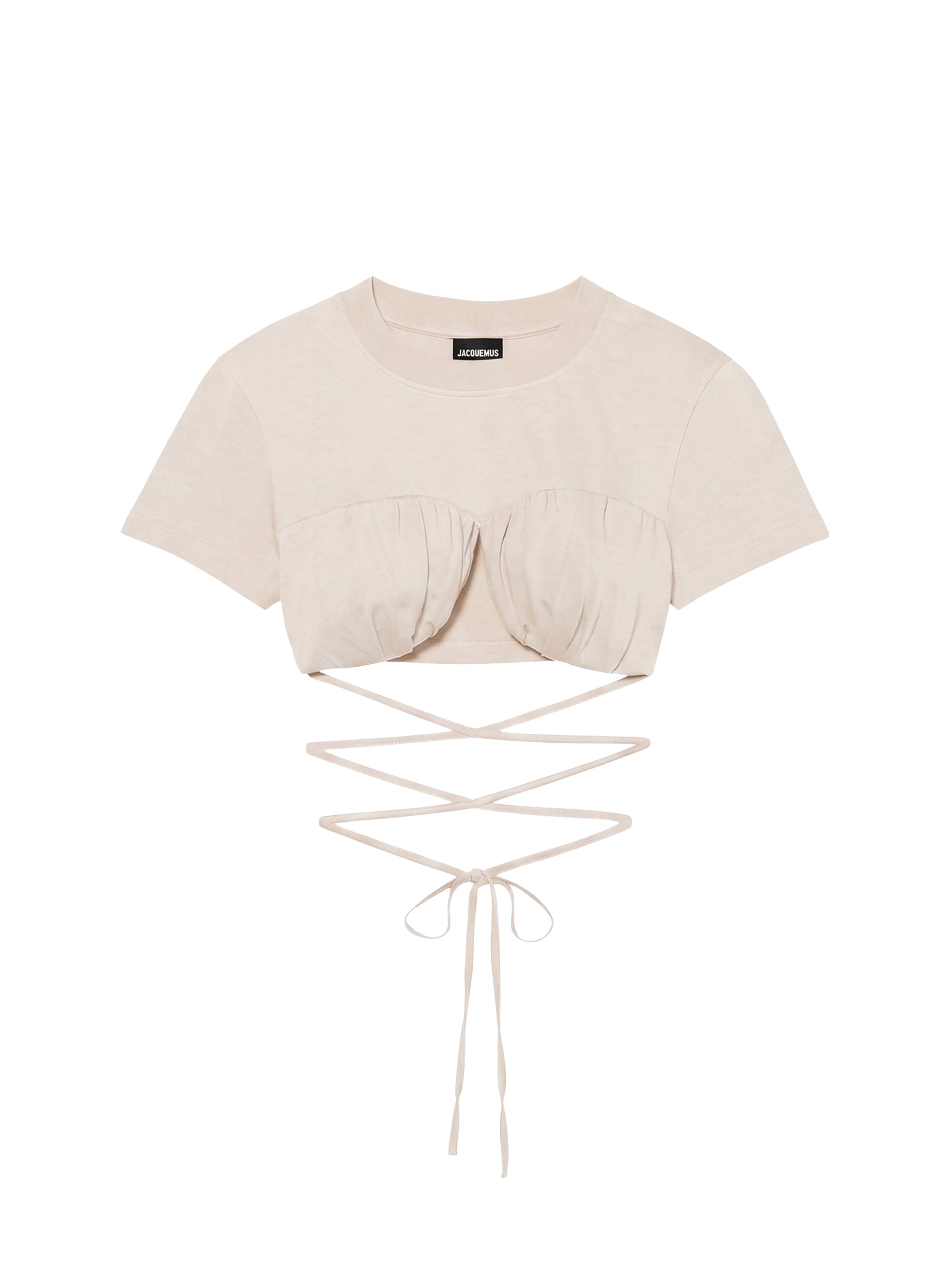 T-shirt court Baci à lacets - Off White