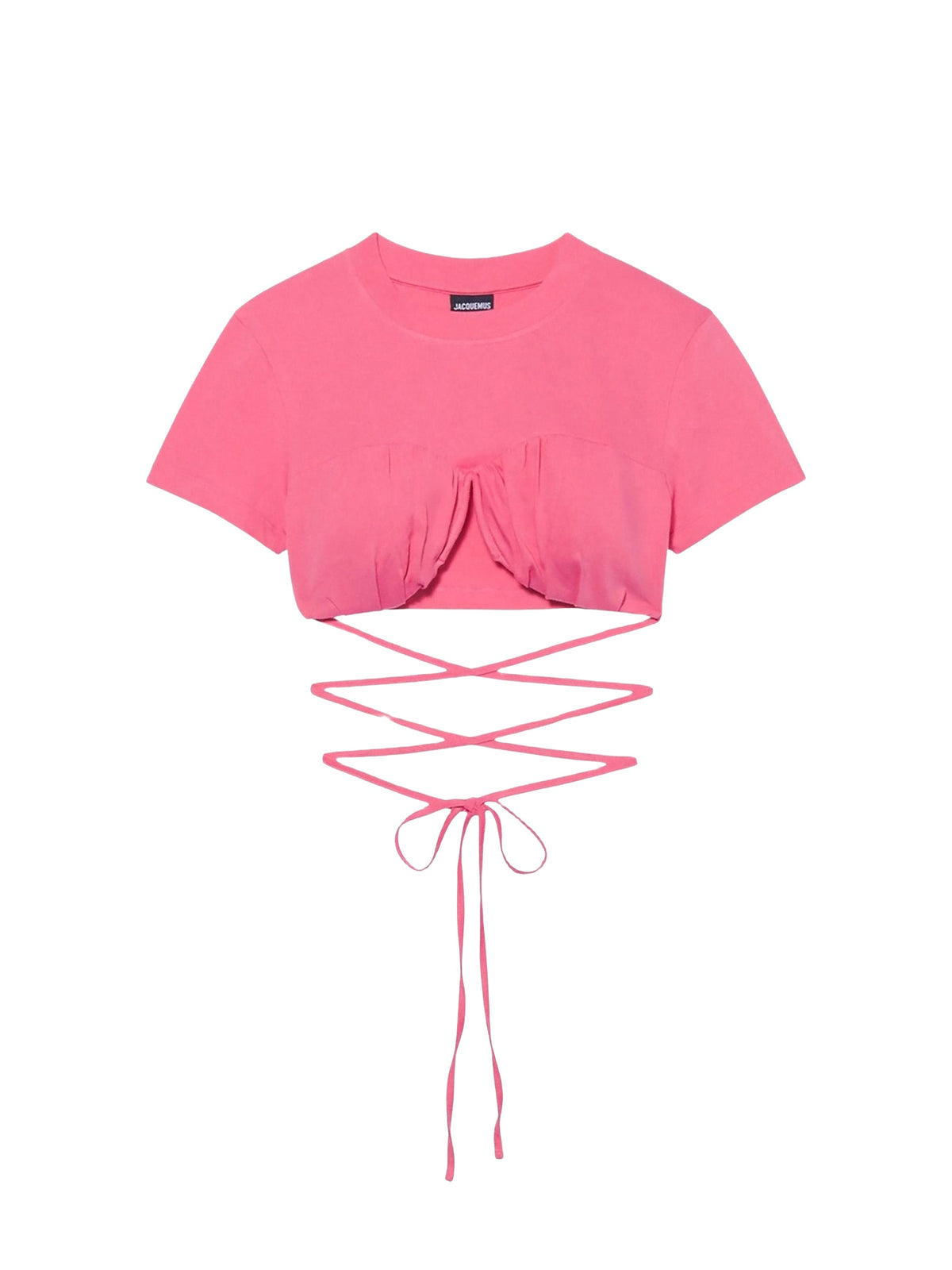 55€ / 1 sold //15 QTY / ST7%   T-shirt court Baci à lacets - Dark Pink