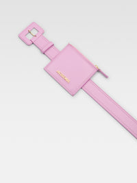 Ceinture Carrée en cuir - Pink