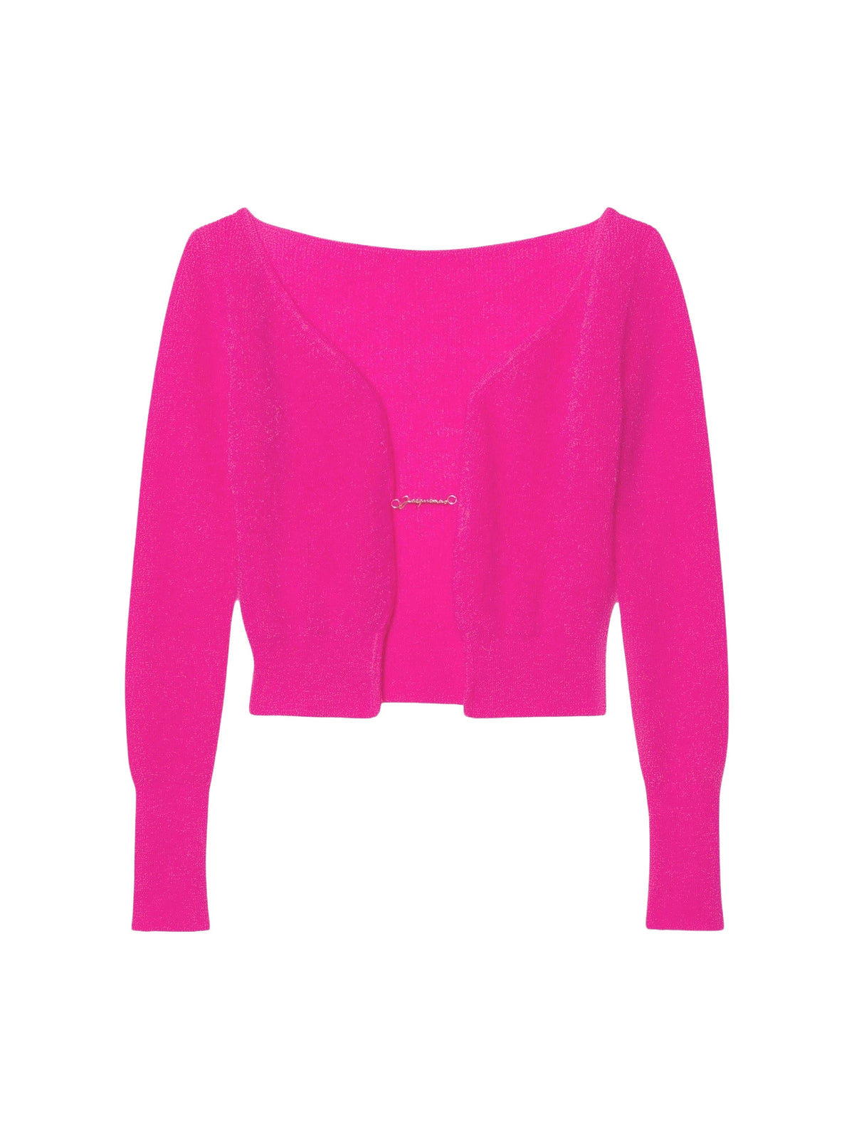 90€ / 7 sold //14 QTY / ST50%   Cardigan avec logo métallique en laine - Pink