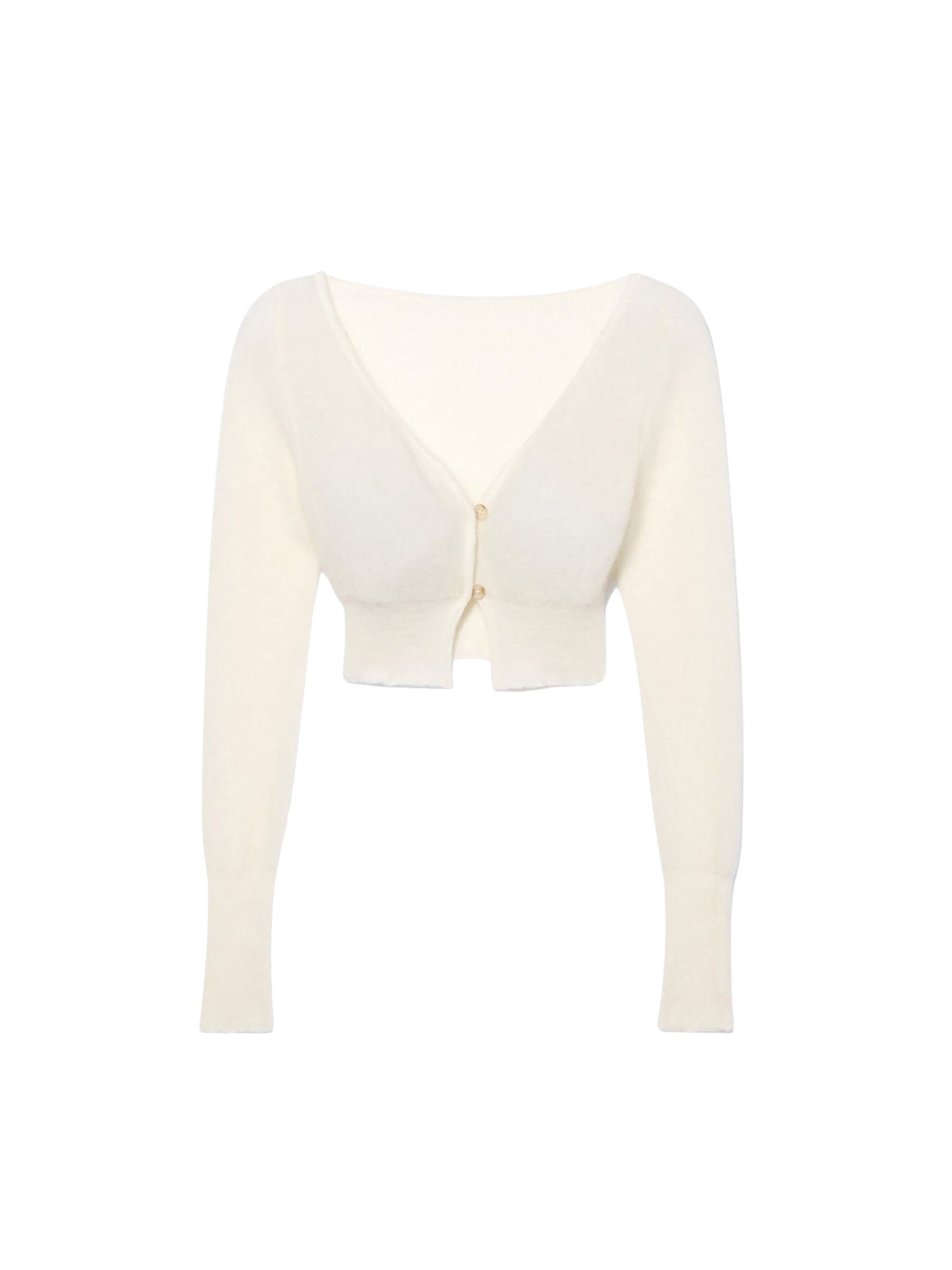Cardigan court Alzou en laine - Light Grey