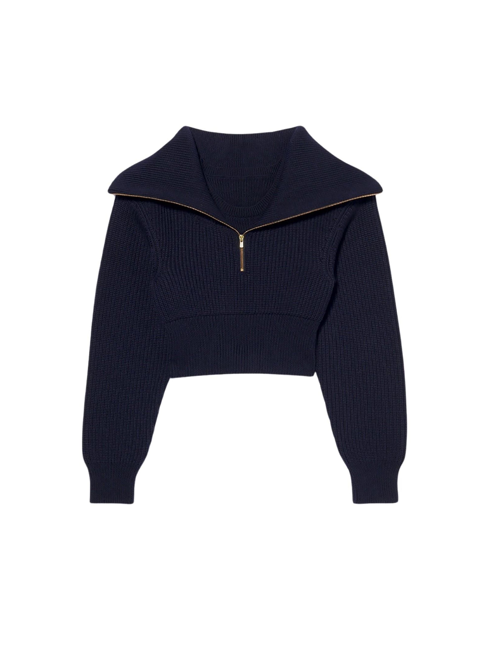 Haut Risoul en laine - Dark Navy
