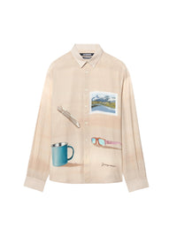 Chemise Simon imprimée - Beige Montagne