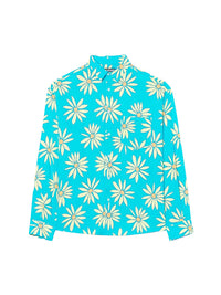 PRINT GREEN/BLUE FLOWERS LA CHEMISE SIMON