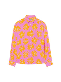 PRINT ORANGE/PINK FLOWERS LA CHEMISE SIMON