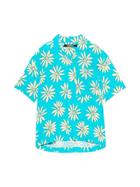 90€ / 6 sold //32 QTY / ST19%   Chemise Jean avec logo - Green Blue Flowers