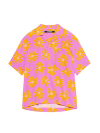 PRINT ORANGE/PINK FLOWERS LA CHEMISE JEAN