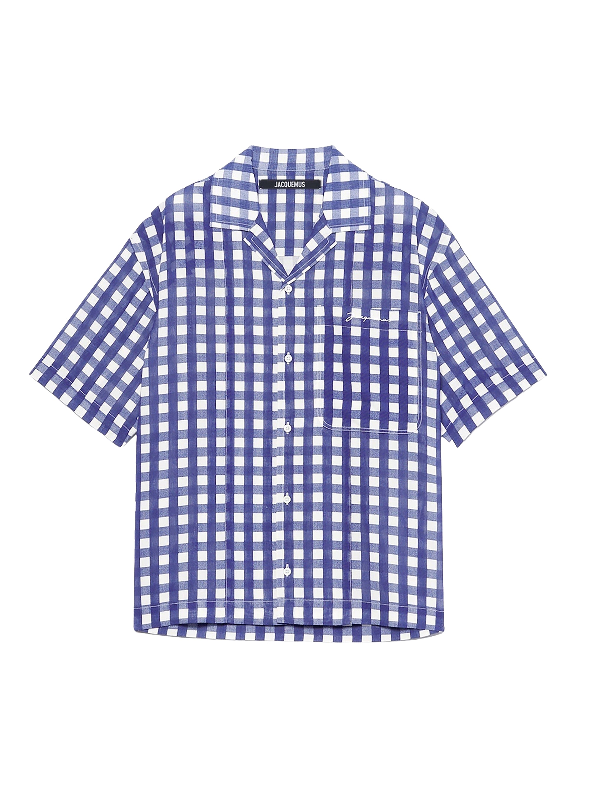 Chemise à manches courtes imprimée - Navy Checks