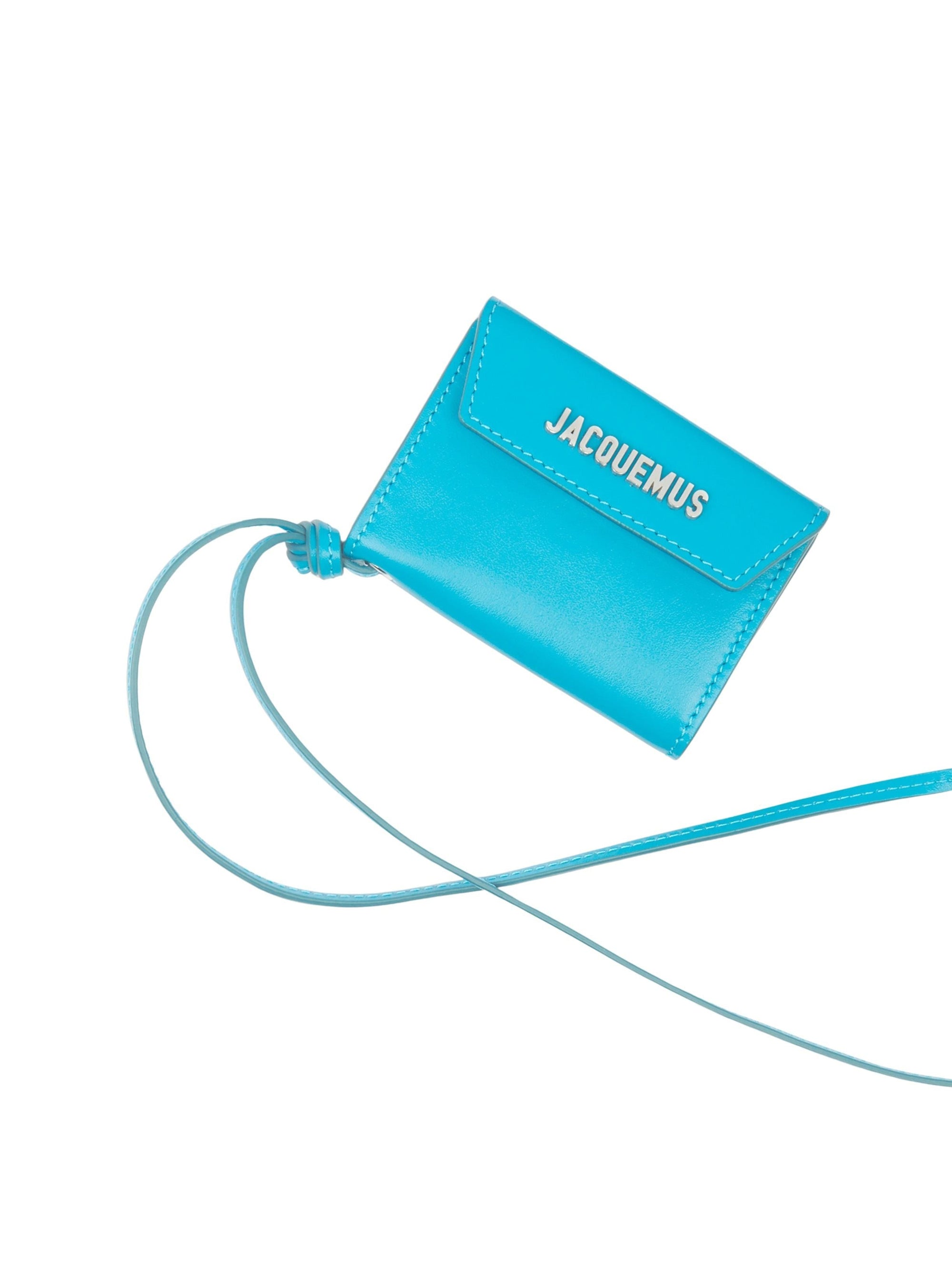 Porte Jacquemus en cuir - Turquoise