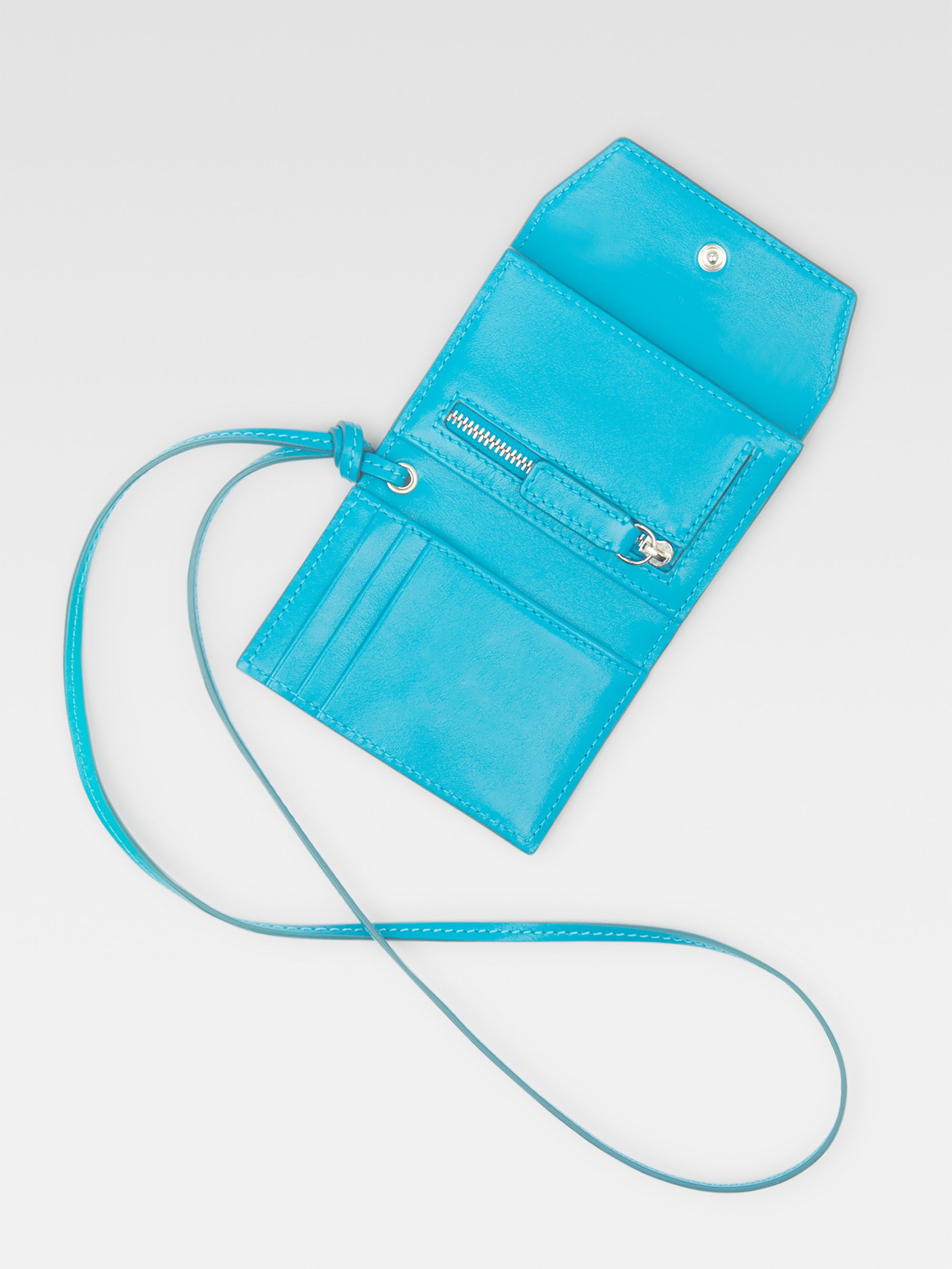 Porte Jacquemus en cuir - Turquoise
