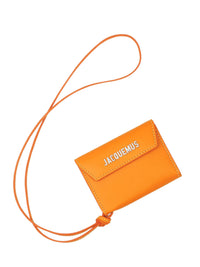 Porte Jacquemus en cuir - Orange