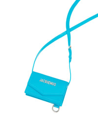 Porte Azur en cuir - Turquoise