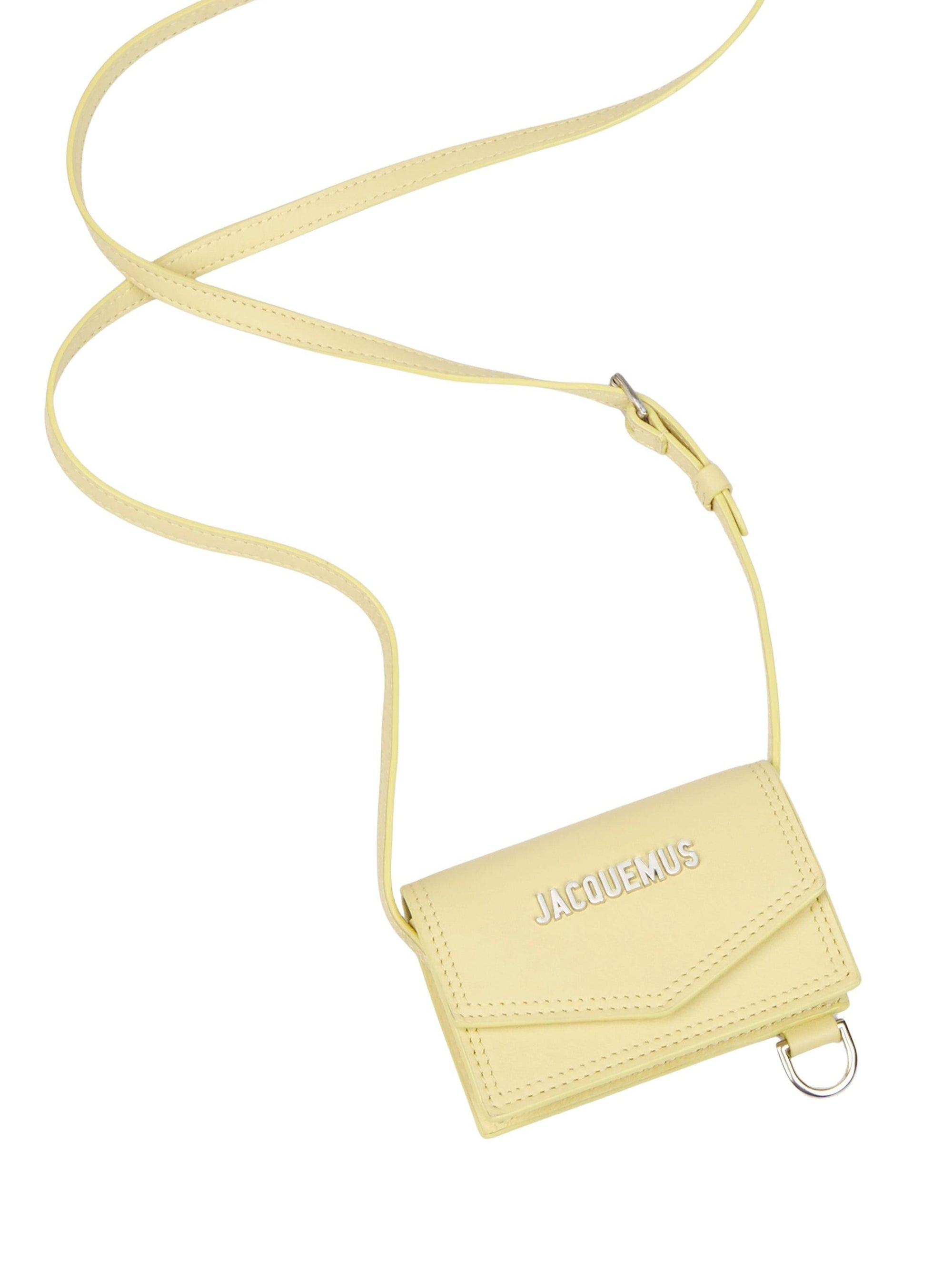 Porte Azur en cuir - Light Yellow