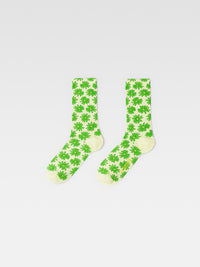 PRINT GREEN FLOWERS LES CHAUSSETTES FLEURS