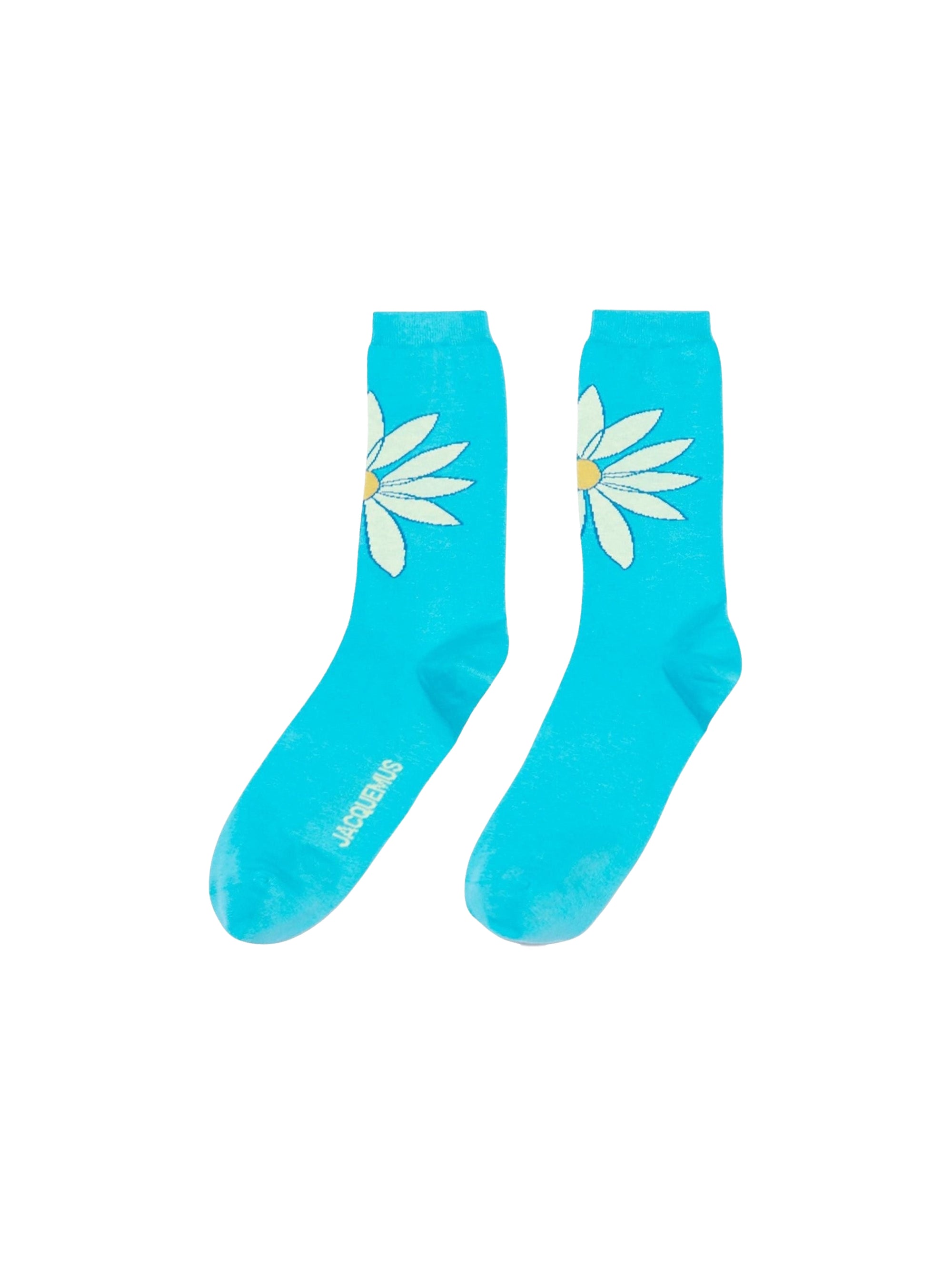 Chaussettes Aqua - Print Green & Blue Flowers