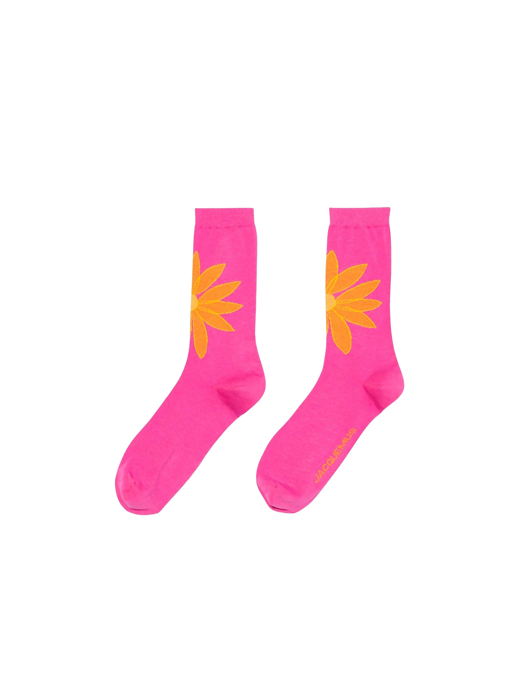 PRINT ORANGE FLOWERS LES CHAUSSETTES AQUA