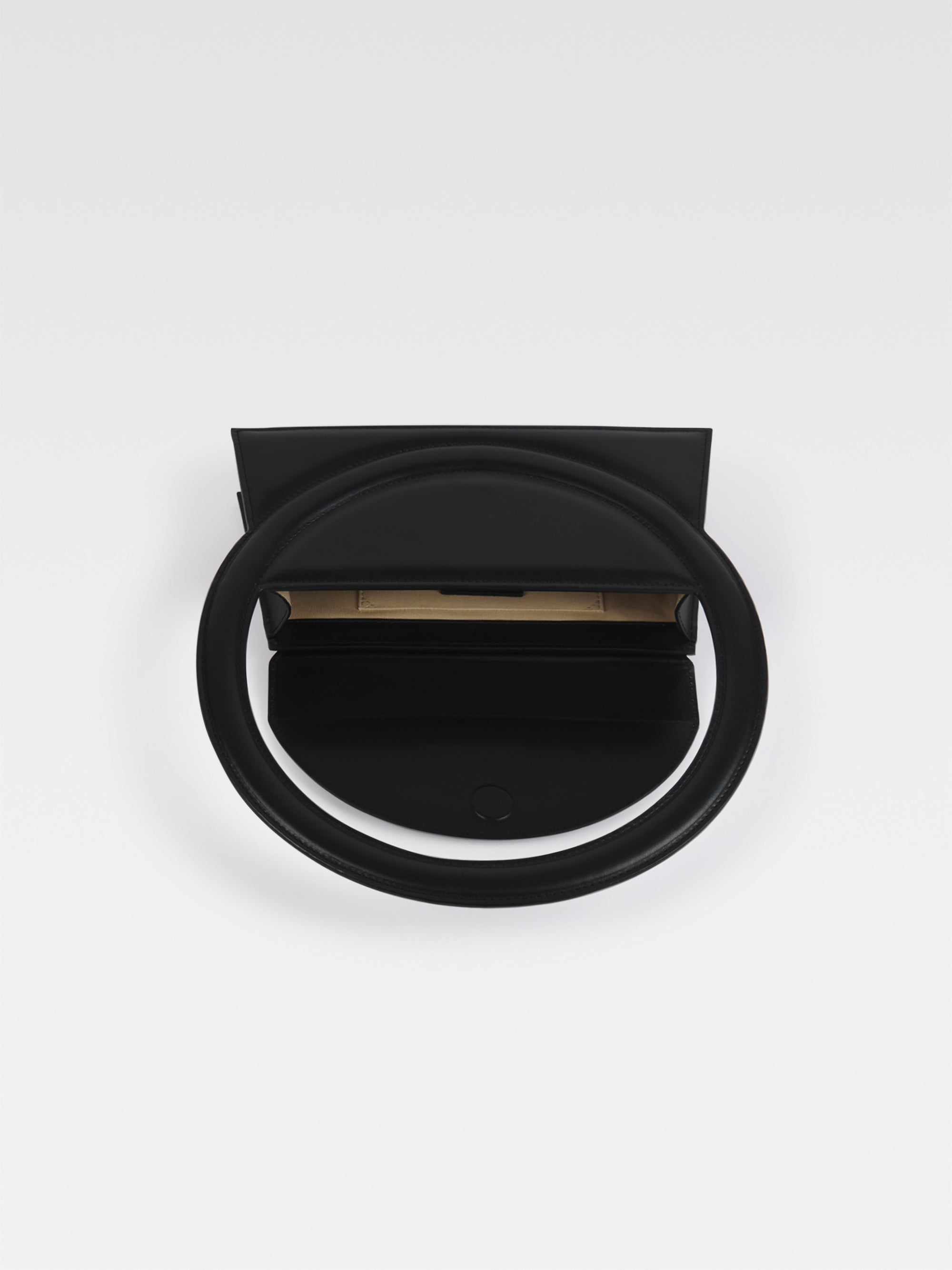 Sac Rond en cuir - Black