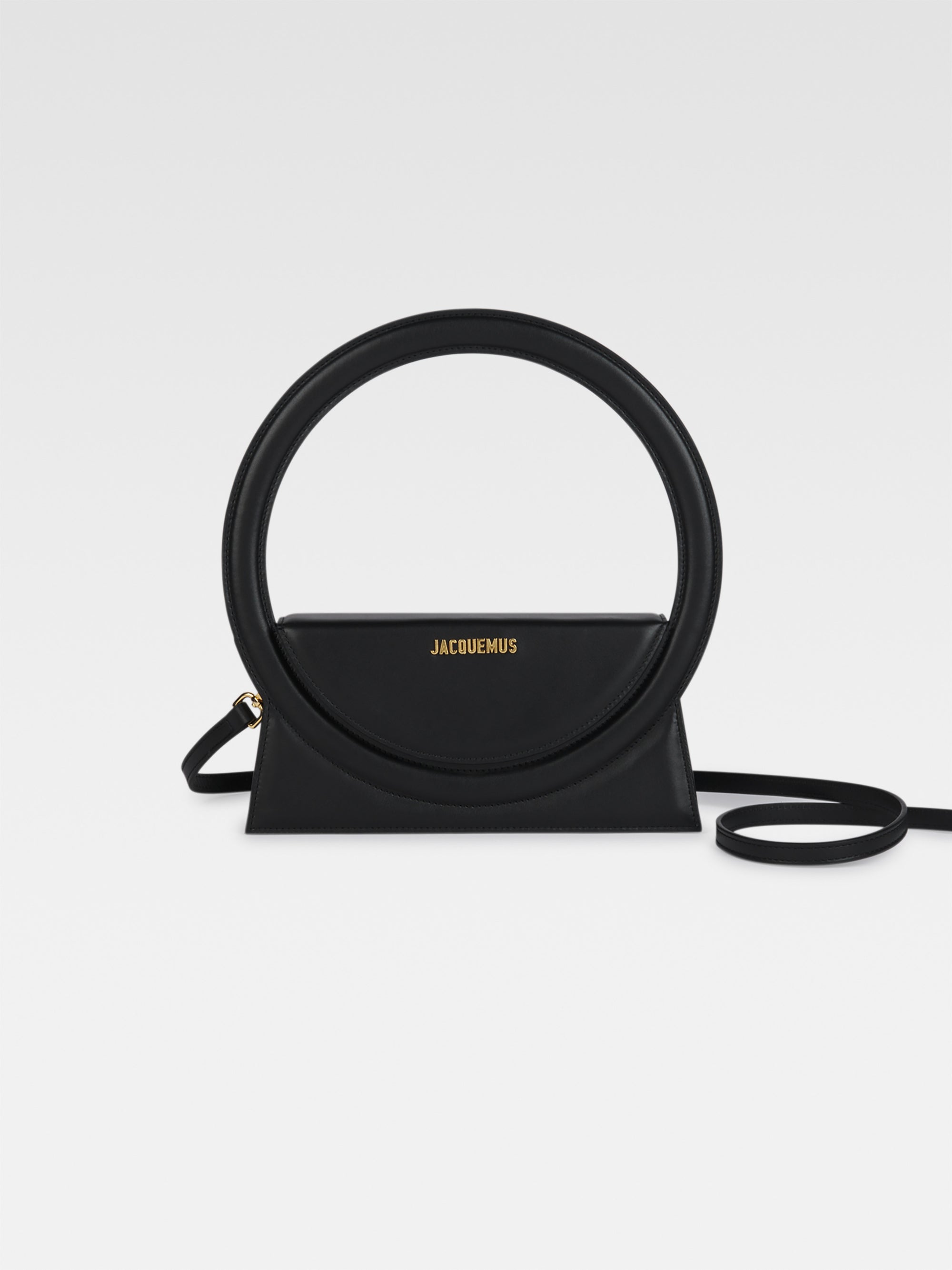 Sac Rond en cuir - Black