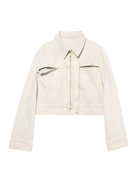 220€ / 6 sold //10 QTY / ST60%   Veste De-Nîmes à poches fendues en denim - Light Beige