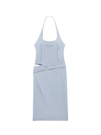 Robe courte Hielo dos nu en laine - Light Blue