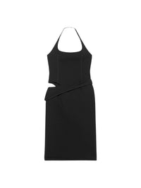 120€ / 2 sold //27 QTY / ST7%   Robe courte Hielo dos nu en laine - Black