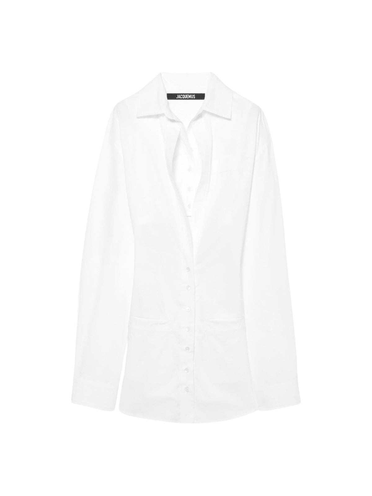 120€ / 0 sold //11 QTY / ST0%   Robe chemise courte Baunhilha à poches - White