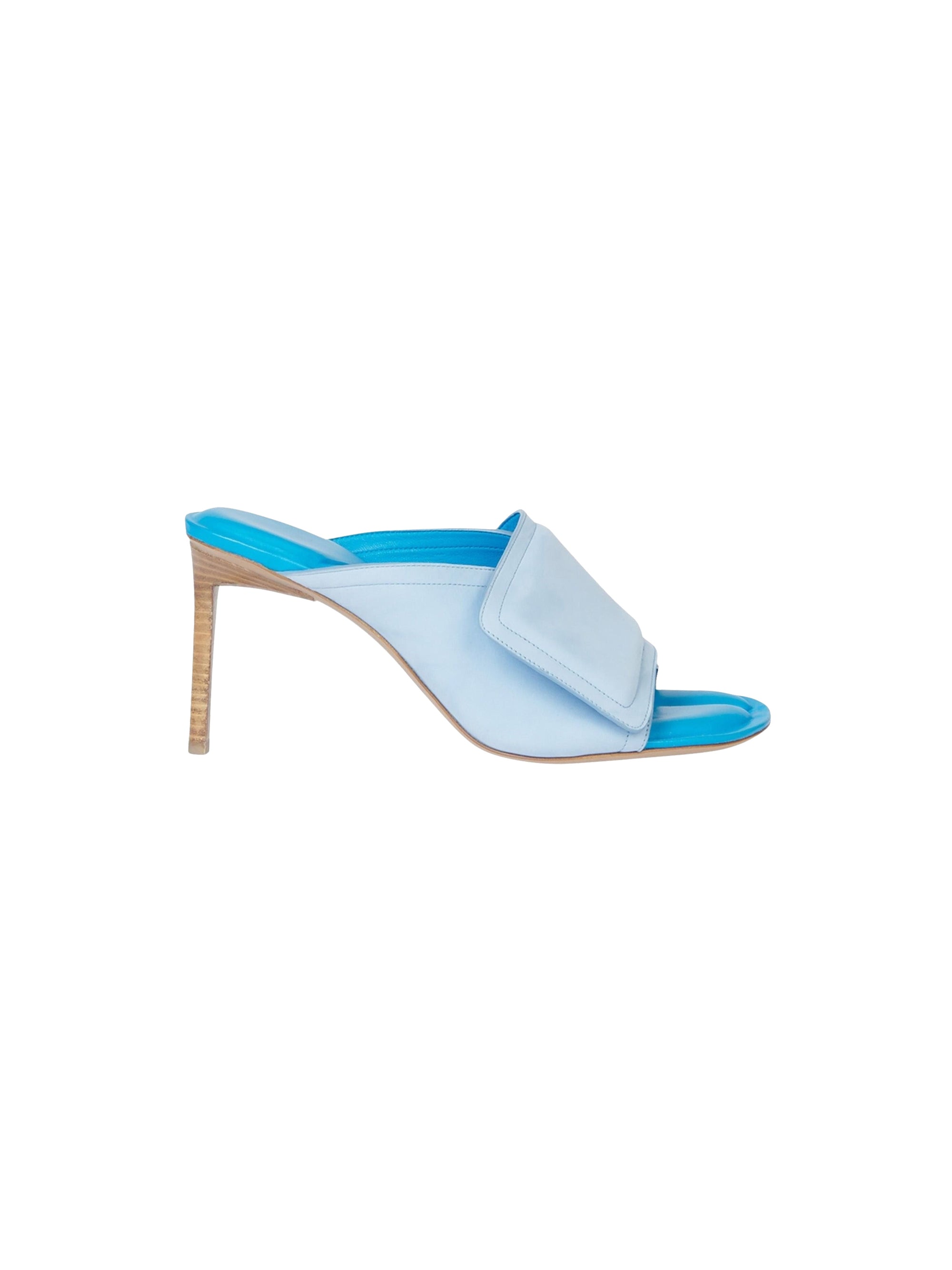 Mules Aqua en cuir - Blue