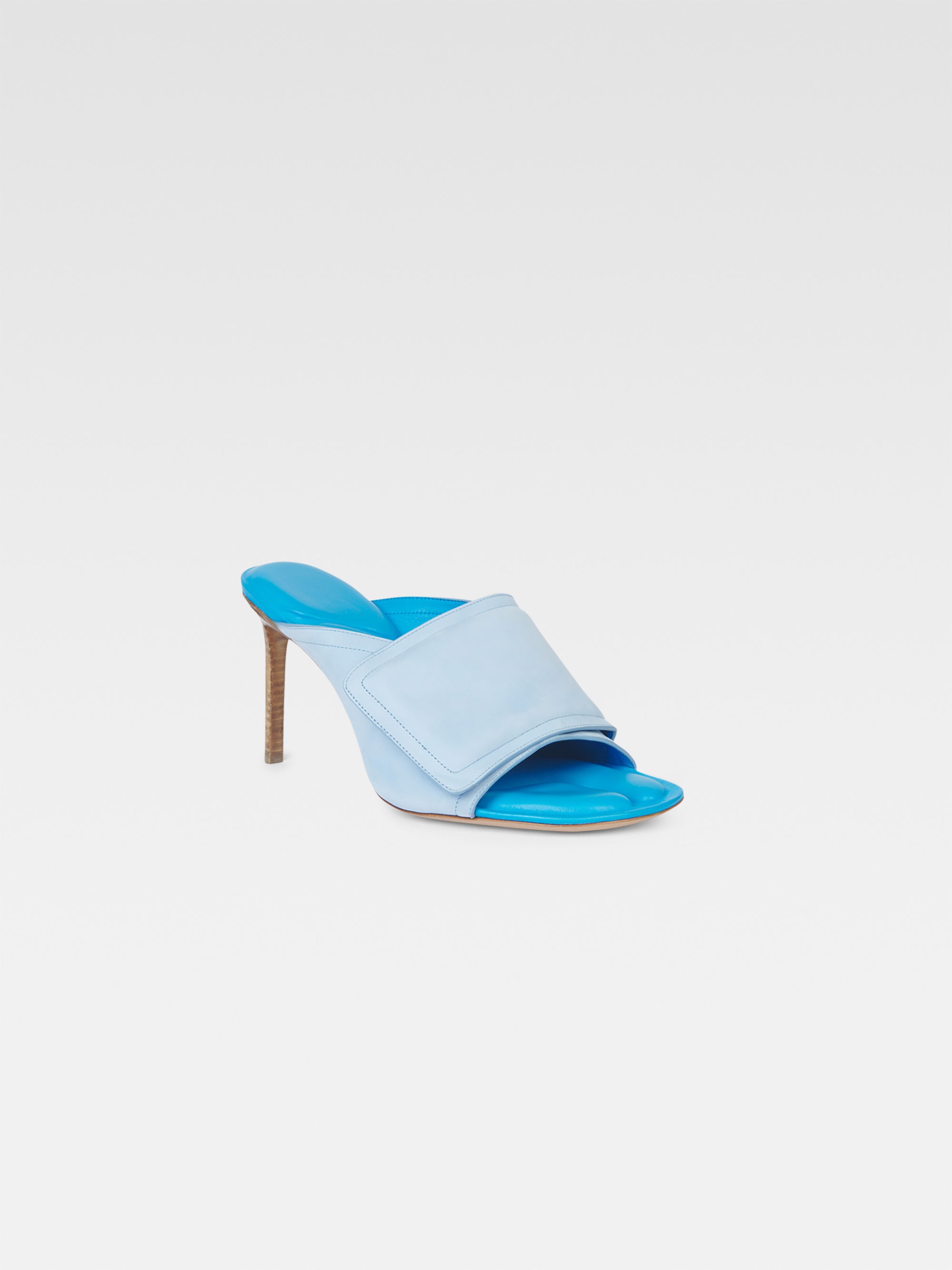 Mules Aqua en cuir - Blue
