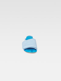 Mules Aqua en cuir - Blue