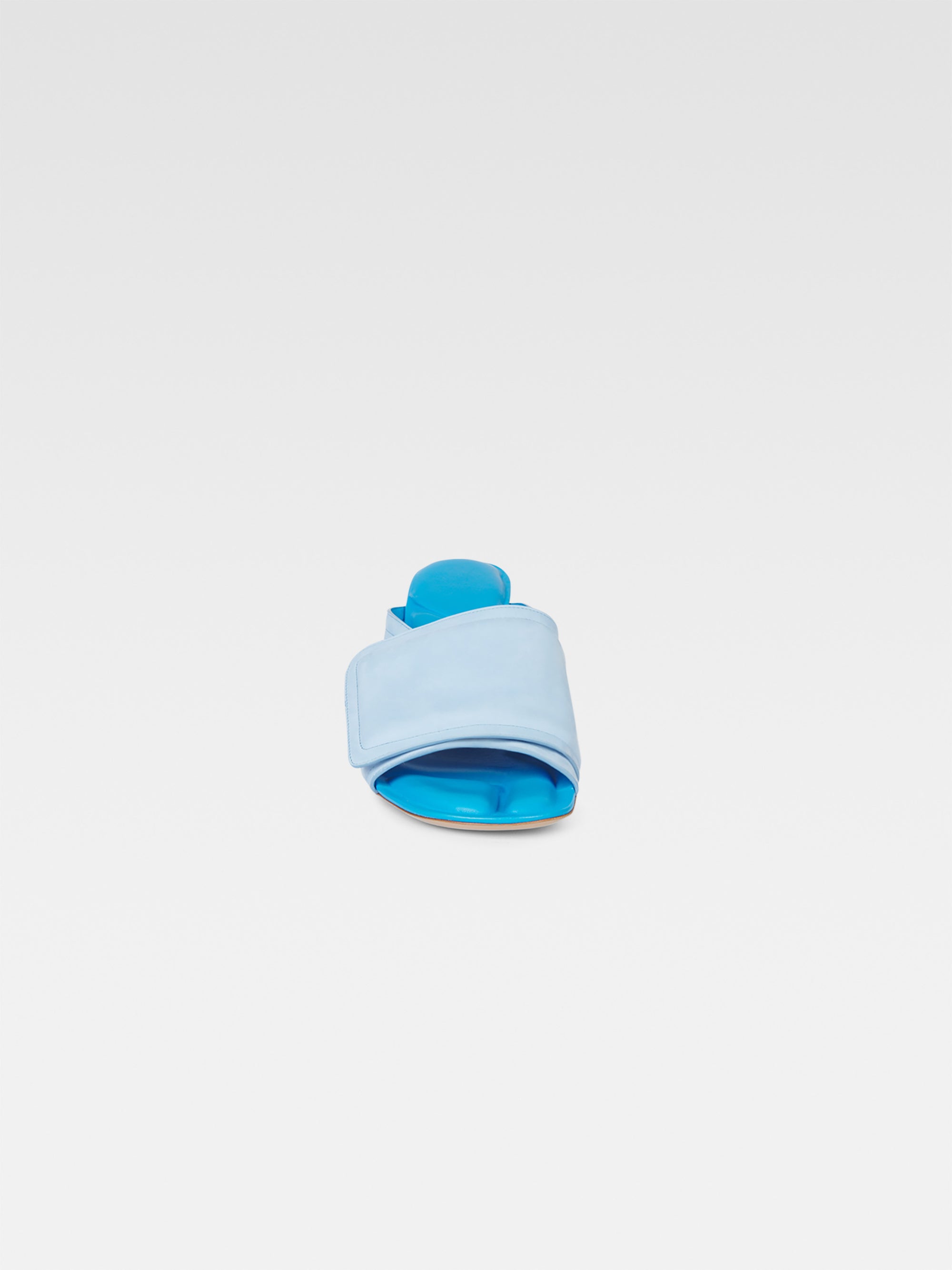 Mules Aqua en cuir - Blue