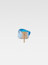 Mules Aqua en cuir - Blue