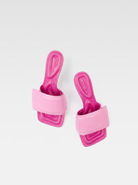 Mules Piscine en cuir - Pink