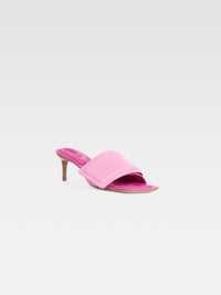 Mules Piscine en cuir - Pink